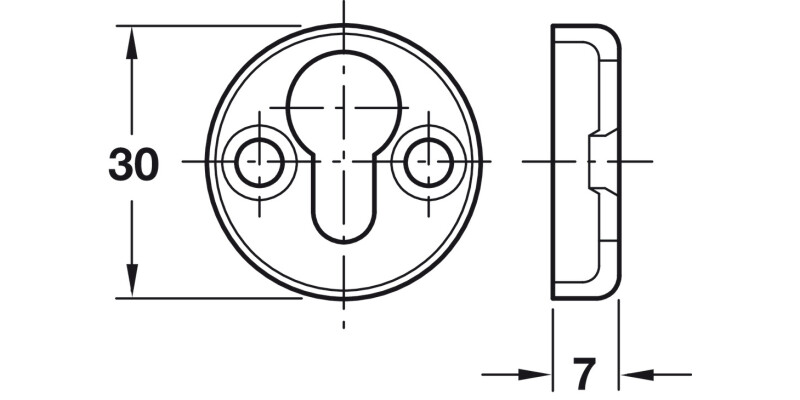 Bed Fitting-Capsule D30mm St Glv