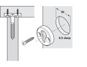 Bed Fitting-Capsule D30mm St Glv