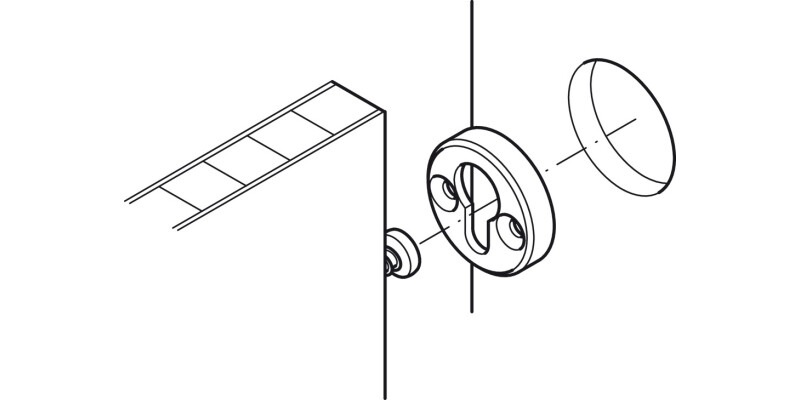 Bed Fitting-Capsule D30mm St Glv