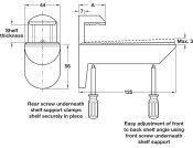 Kaiman Shelf Support 7-41mm ZA/Pl M. Blk