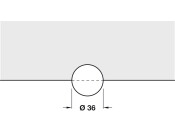 Mirror Edge Clip D36mm Nyl Matt Blk