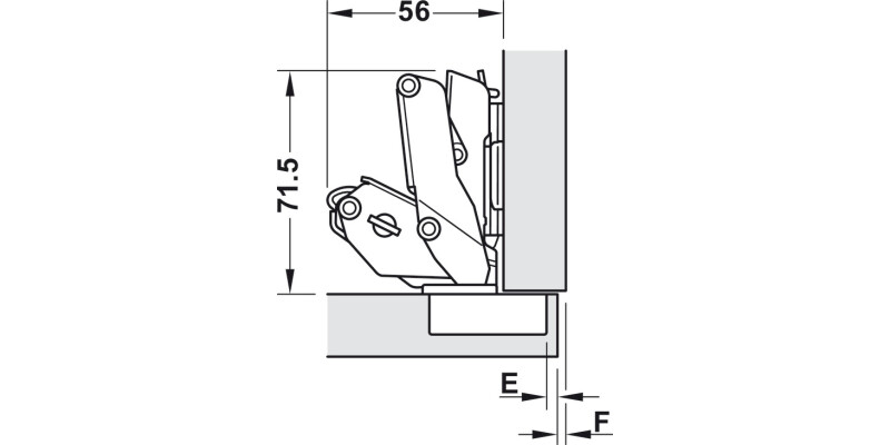 M310 155D Hinge Qck FO 48/6 w SC