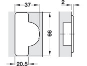 M310 94D Fridge Hinge Std FO Hos