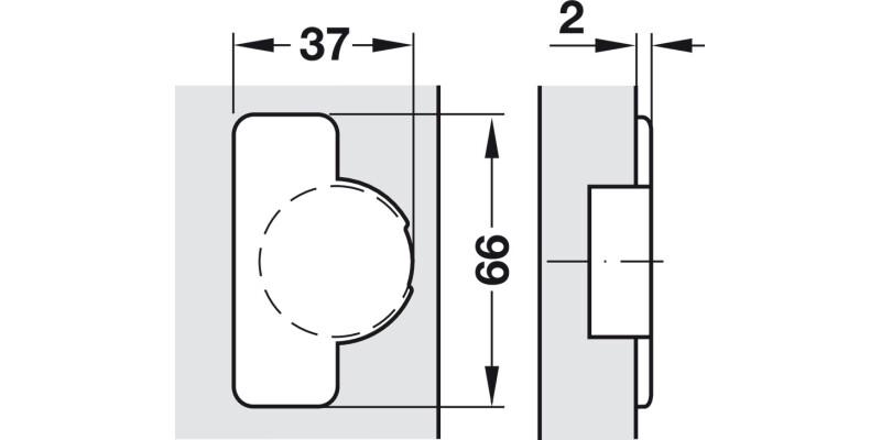 M310 94D Fridge Hinge Std FO Hos