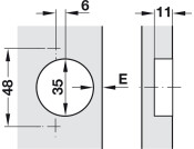 M310 94D Fridge Hinge Std FO Hos