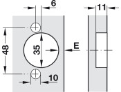M310 94D Fridge Hinge Std FO Hos