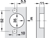 M310 94D Fridge Hinge Std FO Hos