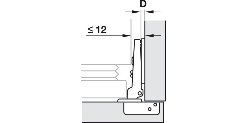 M310 94D Fridge Hinge Std FO Hos