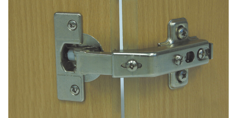 150D Pie-Cut Corner Hinge 15-24mm Zinc