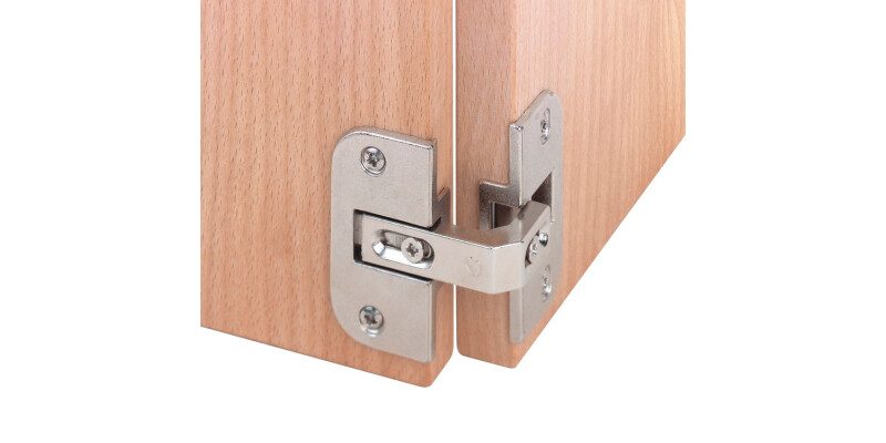 150D Pie-Cut Corner Hinge 15-24mm Zinc