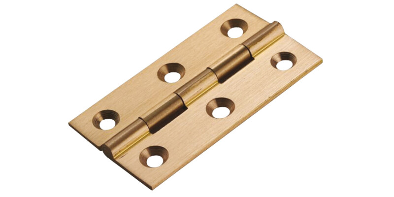 Butt Hinge 64x35mm w SS Pin Brs Sat Brs