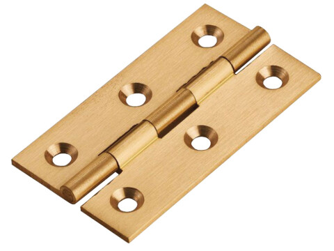Butt Hinge 64x35mm w SS Pin Brs Self Col