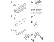 Hafele Display Gls Sld Dr 2Dr 4mm 1.2m