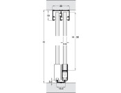 Hafele Display Gls Sld Dr 2Dr 6mm 1.2m