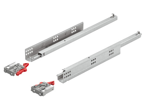 Concealed Drawer Runners, Single Extension, Load Capacity 25 kg, H&auml;fele Matrix R