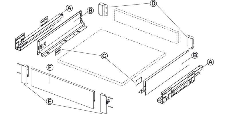 MXS Slim Fnt Brkt Set 84mm Pl Blk