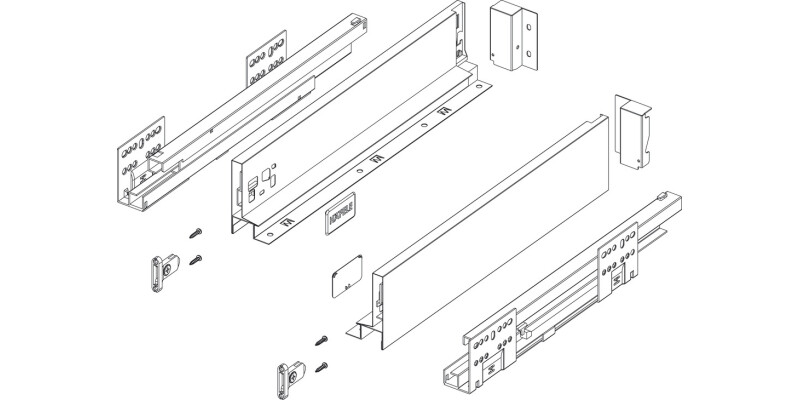 MXS Slim Std Drw Set 35kg 84/270mm Blk