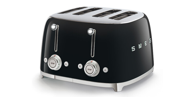 Smeg TSF03BLUK Toaster 4 Slc Blk