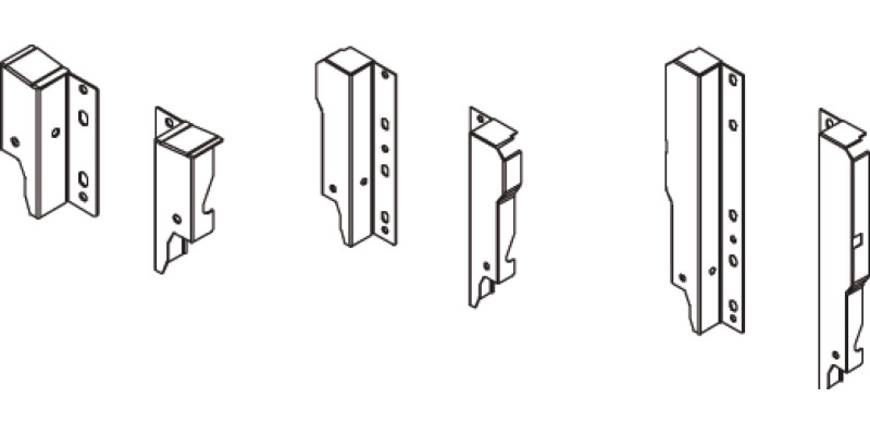 MXS Glass Back Bracket 84/199mm St Gry