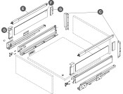 MXS Side Rect Rail 450mm Gry