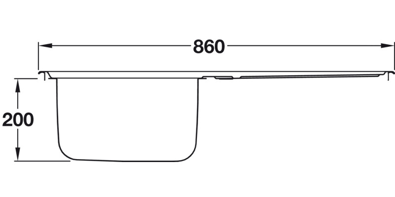 Abode AW5111 Neron 860 1.0B UH Sink SS