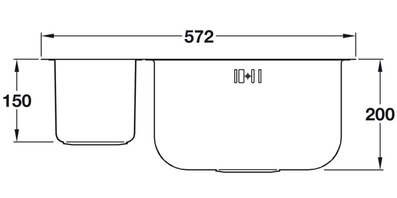 Abode AW5016 Matrix R50 1.5B LH Sink SS