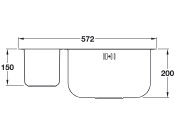 Abode AW5016 Matrix R50 1.5B LH Sink SS