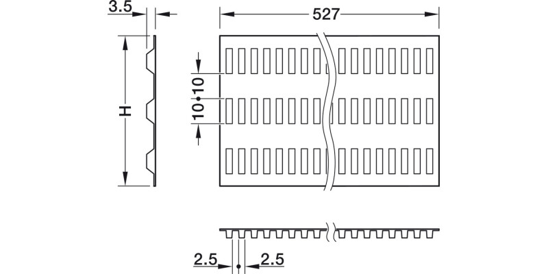 Pharma-Org Sys C Rib Foil SA 527x60mm