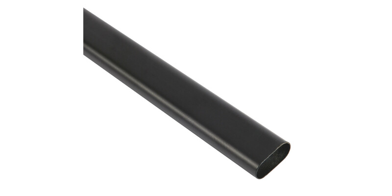 W/Robe Oval Rail 0.6x30x15x1219mm St Blk