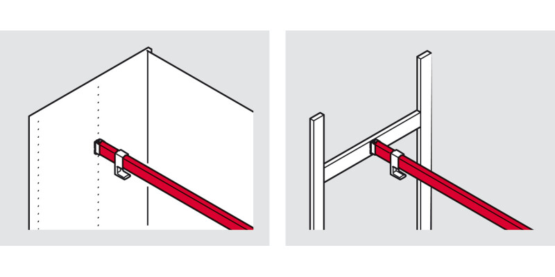 Dresscode W/Robe Rail 2500mm Gry