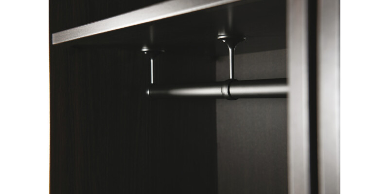 W/Robe Centre Support D25mm ZA M.Blk