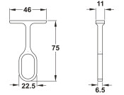 W/Robe Oval Centre Support ZA M.Blk