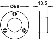 W/Robe Socket D56mm for D25mm ZA Ant Brs