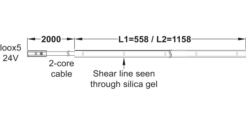 Loox5C Flex LED1350 558mm 24V/9.6W 4K