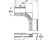 Loox5C Flex LED1350 Plinth Inr Crn Blk