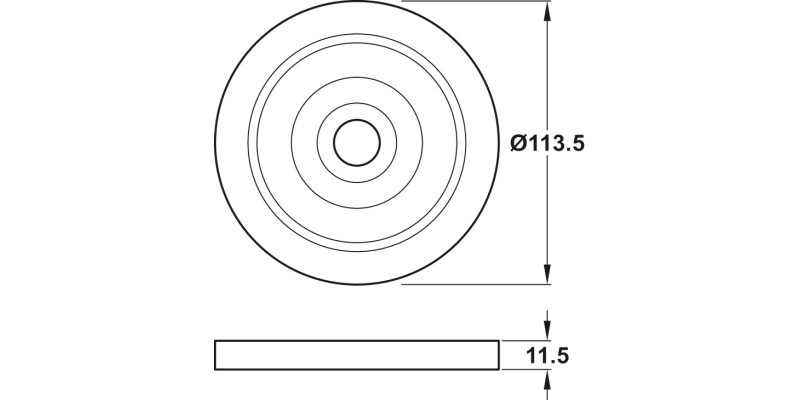 Zuma Simplicity Bezel Rnd Pl Wht