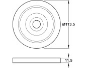 Zuma Simplicity Bezel Rnd Pl Wht