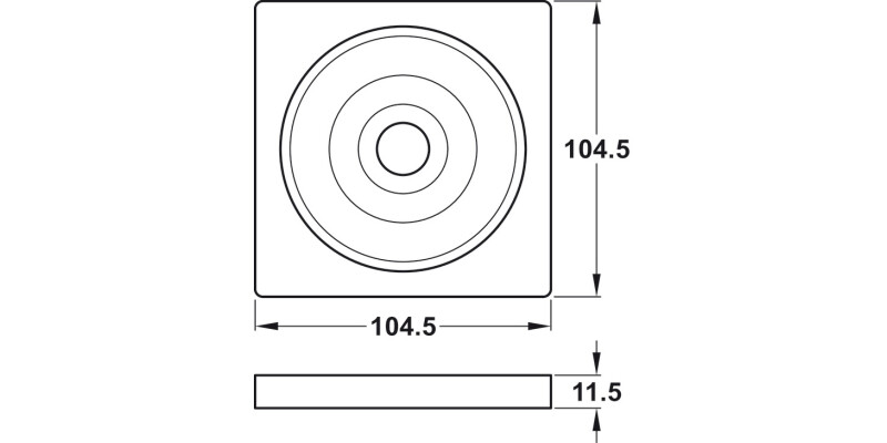 Zuma Supernova Bezel Sqr Pl Wht