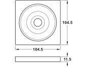 Zuma Supernova Bezel Sqr Pl Wht