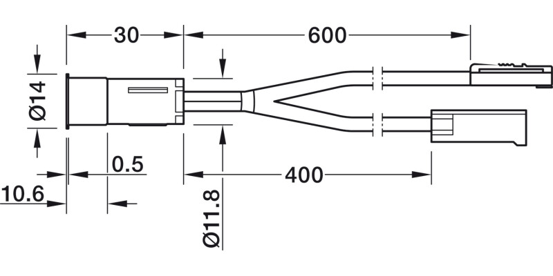 Loox5 LED3102 Plinth 5Set 24V/0.3W 27-50