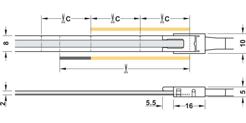 Loox5 LED3107 8mm COB 5M 24V/9.6W 27-50K