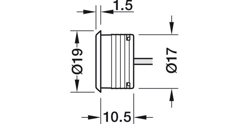 Loox5 Mod Dimmer Touch Rnd 2.0m 12V Chr