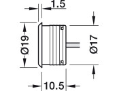 Loox5 Mod Dimmer Touch Rnd 2.0m 24V Chr