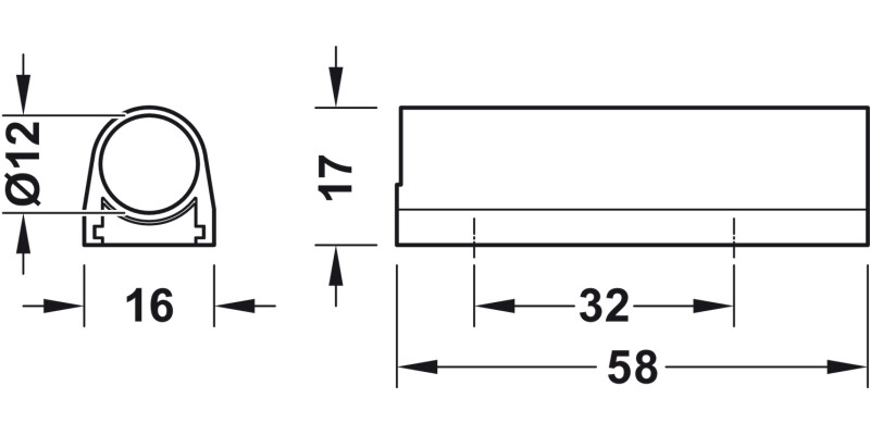 Loox Housing Swt 58x17x16mm Pl Slv Col