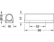 Loox Housing Swt 58x17x16mm Pl Blk