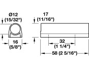Loox Housing Swt 58x17x16mm Pl Blk