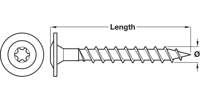 Spax® Scr Ful Washer TS30 D6x60mm Wrx