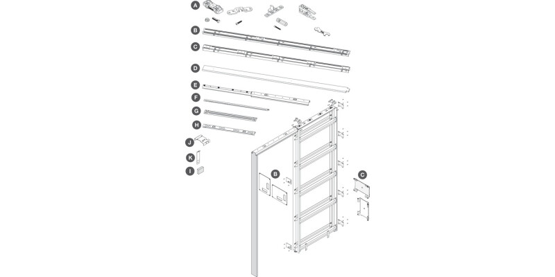 Optimo Sld 1Dr FitSet 100/125x1981x610