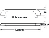 Ashbourne Bar Alu Pol Chr D12mm 160mm cc