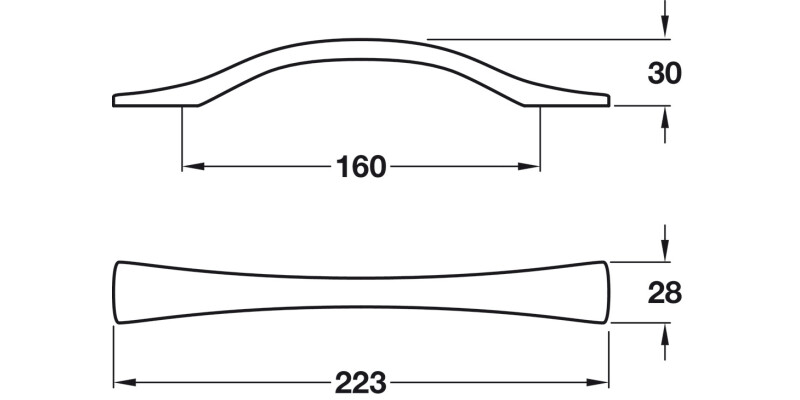 Tara Bow Hdl ZA Matt Nkl 160mm cc